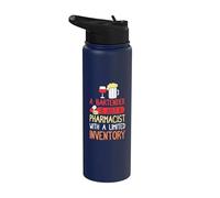 A Bartender is just a Pharmacist with a Limited Inventory Stainless Steel Insulated Water Bottle
