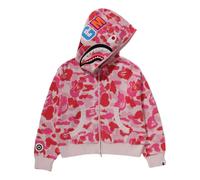 A Bathing Ape Camo Towel Jacquard Shark Full Zip Hoodie 'Pink' 1M30-215-304-PNK M
