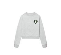 A BATHING APE® camouflage heart patch knitwear - Grey XS-S