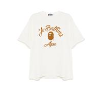 A BATHING APE® chain stitch college T-shirt - Neutrals M-L-XL-XXL