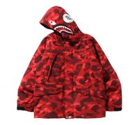 A Bathing Ape Color Camo Shark SnowBoard Down Jacket 'Red' 1I30-144-002-RED M