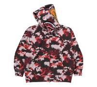 A Bathing Ape Map Camo Shark Full Zip Hoodie 'Red' 1L30-115-001-RED 3XL