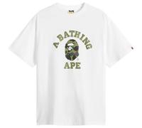 A Bathing Ape Men's 1st Camo College T-Shirt White/Green