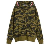 A Bathing Ape Men's 1st Camo Full Zip Shark Hoodie Green 2XL