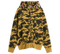 A Bathing Ape Men's 1st Camo Full Zip Shark Hoodie Yellow Medium