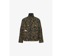 A Bathing Ape Mens A Bathing Ape Bape x Kazuki Camouflage-Print Woven Jacket Green L
