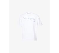 A Bathing Ape Mens A Bathing Ape Hand-Drawn Logo-Print Cotton-Jersey T-Shirt White S