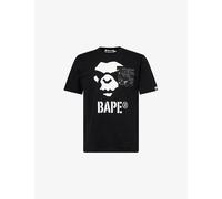 A Bathing Ape Mens A Bathing Ape Pixel Camo-Pocket Cotton-Jersey T-Shirt Black XL