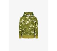 A Bathing Ape Mens A Bathing Ape Pixel-Camo Shark-Appliqué Cotton Hoody Green L