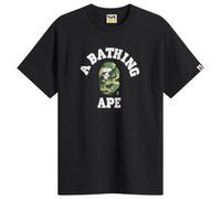 A Bathing Ape Men's ABC Camo College T-Shirt Black/Green Medium