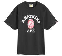 A Bathing Ape Men's ABC Camo College T-Shirt Black/Pink