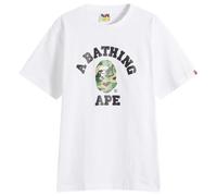 A Bathing Ape Men's ABC Camo College T-Shirt White/Green Medium