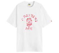 A Bathing Ape Men's ABC Camo College T-Shirt White/Pink