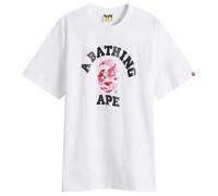 A Bathing Ape Men's ABC Camo College T-Shirt White/Pink Large