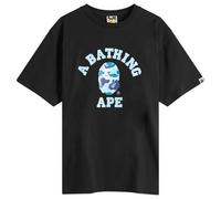 A Bathing Ape Men's Abc Camo College Tee Black X Blue