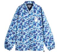 A Bathing Ape Men's Abc Camo Nyc Logo Coach Jacket Blue XL
