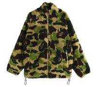 A Bathing Ape Men's ABC Camo One Point Boa Fleece Jacket Green Small
