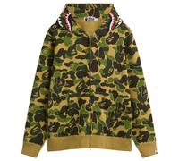 A Bathing Ape Men's ABC Camo Shark Zip Hoodie Green