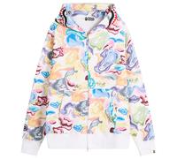 A Bathing Ape Men's Art Camo Shark Zip Hoodie White
