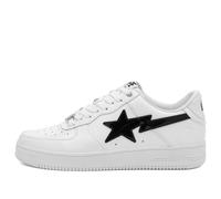A Bathing Ape Men's BAPE Sta Painted Leather Sneaker White