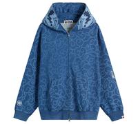 A Bathing Ape Men's Cloud Camo Tiger Upcycled Zip Hoodie Navy