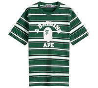 A Bathing Ape Men's College Stripe Tee Green