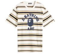 A Bathing Ape Men's College Stripe Tee White