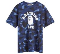 A Bathing Ape Men's Colour Camo College T-Shirt Navy