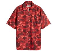 A Bathing Ape Men's Colour Camo One Point Vacation Shirt Red