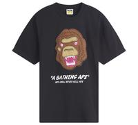 A Bathing Ape Men's Embroidery Style Souvenir Logo Tee Black