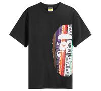 A Bathing Ape Men's Fans Scarf Side Big Ape Head T-Shirt Black