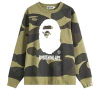 A Bathing Ape Men's Giant 1St Camo By Bathing Ape Crew Sweatshirt Green Medium