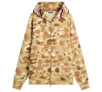 A Bathing Ape Men's Graduation Camo Shark Zip Hoodie Beige