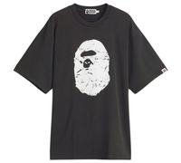 A Bathing Ape Men's Heavy Washed Ape Head Relaxed Fit Tee Black