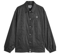 A Bathing Ape Men's Jaquard Nylon Coach Jacket Black