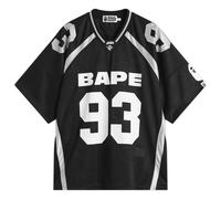 A Bathing Ape Men's Line Camo Jacquard Football Jersey Black
