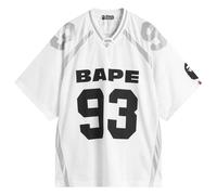 A Bathing Ape Men's Line Camo Jacquard Football Jersey White