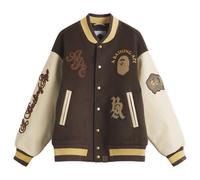 BAPE - A Bathing Ape Line Camo Varsity Jacket (Brown - L) - Size L