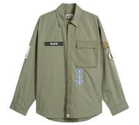 A Bathing Ape Men's Logo Military Shirt Olive Drab