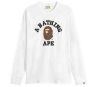 A Bathing Ape Men's Long Sleeve College T-Shirt White