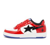 A Bathing Ape Men's Patent Leather Bape Sta Sneaker Red/White/Black
