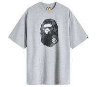 A Bathing Ape Men's Shark College Logo T-Shirt Grey