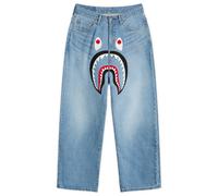 A Bathing Ape Men's Shark Loose Fit 13oz Jeans Indigo