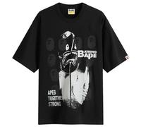 A Bathing Ape Men's Spray Paint Multi Logo T-Shirt Black