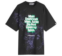 A Bathing Ape Men's Spray Print Slogan T-Shirt Black