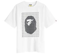 A Bathing Ape Men's Sta Houndstooth Ape Head T-Shirt White/Black XL