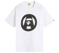 A Bathing Ape Men's Stencil Circle Ape Face Tee White