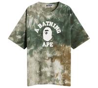 A Bathing Ape Men's Tie Dye College T-Shirt Olive Drab XL