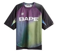 A Bathing Ape Men's Tie Dye Football Jersey Black 2XL