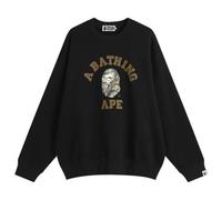 A Bathing Ape Men's Tree Edge Camo College Sweatshirt Black